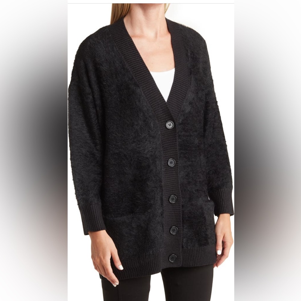 T Tahari eyelash cardigan